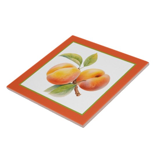 Zakelijk Crafting Home Fruit Perzik Tegeltje (Zijkant)