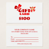 Zakelijk Custom Gift Kaart Christmas Ed. (Voorkant /achterkant)