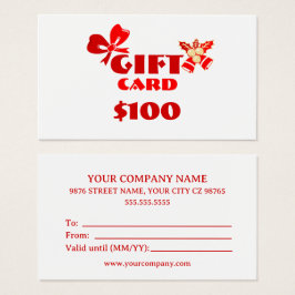 Zakelijk Custom Gift Kaart Christmas Ed.