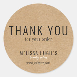 Zakelijk Dank u Eenvoudig Modern Rustiek Ronde Sticker