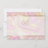 Zakelijk Dank U Elegant Roze Marmer Gouden Logo (Achterkant)