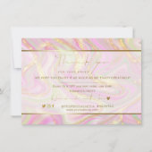 Zakelijk Dank U Elegant Roze Marmer Gouden Logo (Voorkant)
