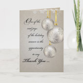 Zakelijk Dank u en Vakantie Groeten met Goud Bedankkaart (Voorkant)