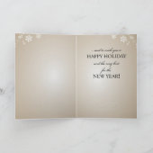 Zakelijk Dank u en Vakantie Groeten met Goud Bedankkaart (Binnen)