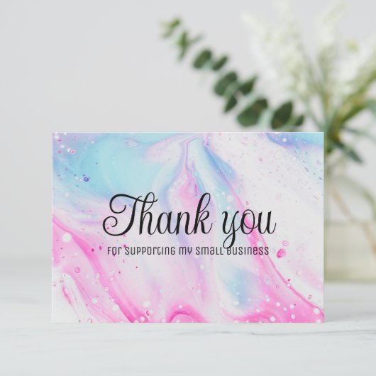 Zakelijk dank u met kleurrijke achtergrond. bedankkaart (Staand voorkant)