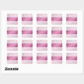 Zakelijk Dank u moderne swirls roze Vierkante Sticker (Vel)