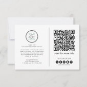 Zakelijk Dank u Nota QR Code Kaart (Voorkant)