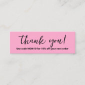 Zakelijk dank u pakket invoegen contactkaartje (Voorkant)