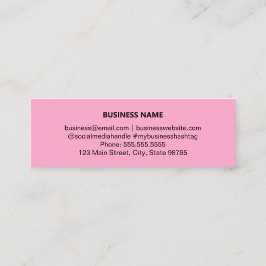 Zakelijk dank u pakket invoegen contactkaartje (Achterkant)