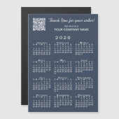 Zakelijk Dank U QR Code 2026 Kalender Marine (Voorkant / Achterkant)