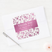 Zakelijk Dank u Salon Floral Pink Vierkante Sticker (Envelop)