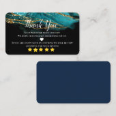 Zakelijk Dank u Zelfgemaakte Gouden blauwgroen Har Visitekaartje (Voorkant / Achterkant)