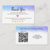 zakelijk dank voor het zelfgemaakte visitekaartje (Voorkant / Achterkant)