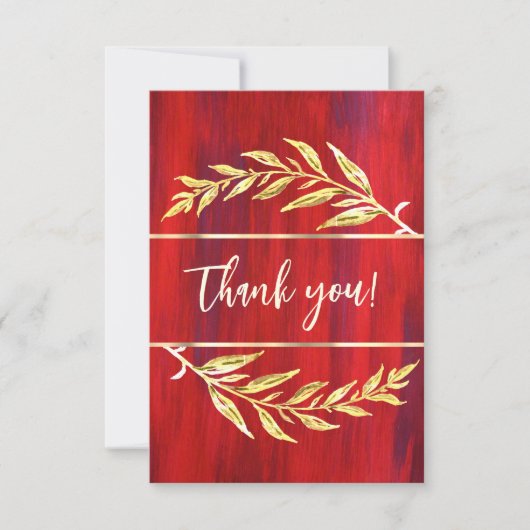 Zakelijk dank voor waterverf bloemen bedankkaart (Voorkant)