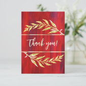 Zakelijk dank voor waterverf bloemen bedankkaart (Staand voorkant)