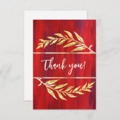 Zakelijk dank voor waterverf bloemen bedankkaart (Voorkant / Achterkant)