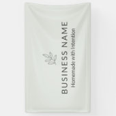 Zakelijk display Sage Green Botanical Minimalist Spandoek (Verticaal)