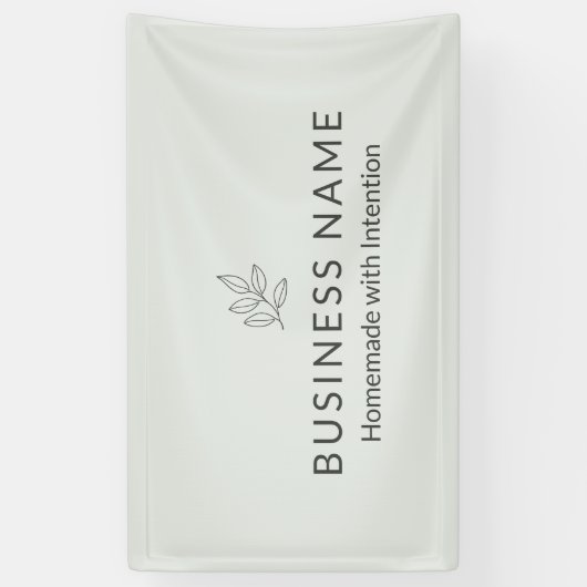 Zakelijk display Sage Green Botanical Minimalist Spandoek (Verticaal)