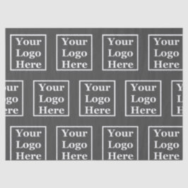 Zakelijk donkergrijs Uw Logo hier Patroonpatroon S Tissuepapier