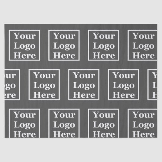 Zakelijk donkergrijs Uw Logo hier Patroonpatroon S Tissuepapier (Voorkant)