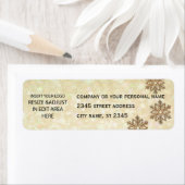 Zakelijk eenvoudig / insert logo glittery sneeuwvl etiket (Insitu)