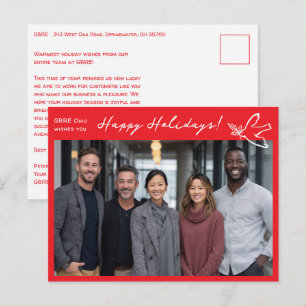 Zakelijk Eenvoudige Duif Aangepaste foto Kerstvaka Briefkaart