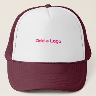 Zakelijk embleem Elegant wijnrood accent Logo team Trucker Pet