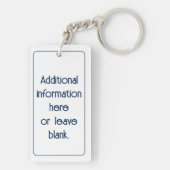Zakelijk en privé aanpassen Sleutelhanger (achterkant)