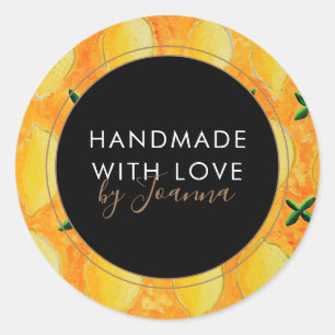 Zakelijk etiket voor citroenfruit van ambachtelijk