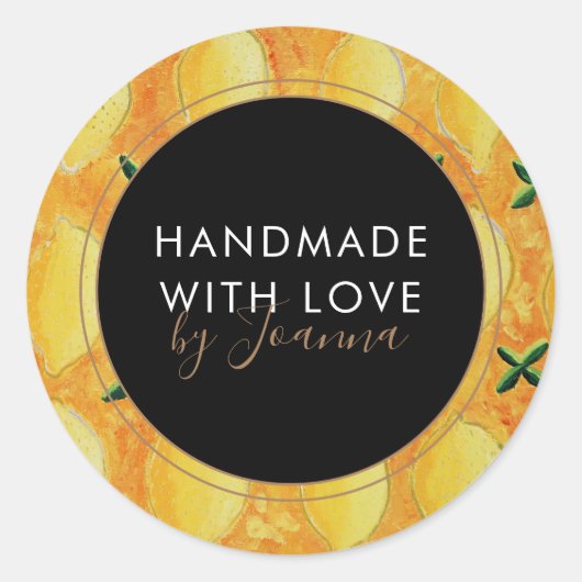 Zakelijk etiket voor citroenfruit van ambachtelijk (Voorkant)