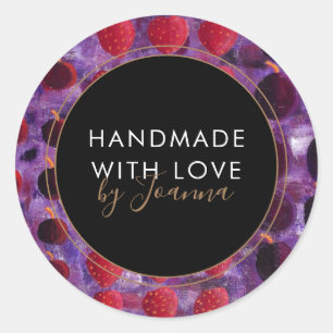 Zakelijk etiket voor handgemaakte producten met ro