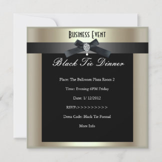 Zakelijk Evenement Formeel Black Tie Champagne Kaart