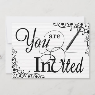 Zakelijk evenement of Party Classic Zwart-wit Kaart