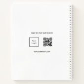Zakelijk fotologo wit team QR-code Notitieboek (Achterkant)