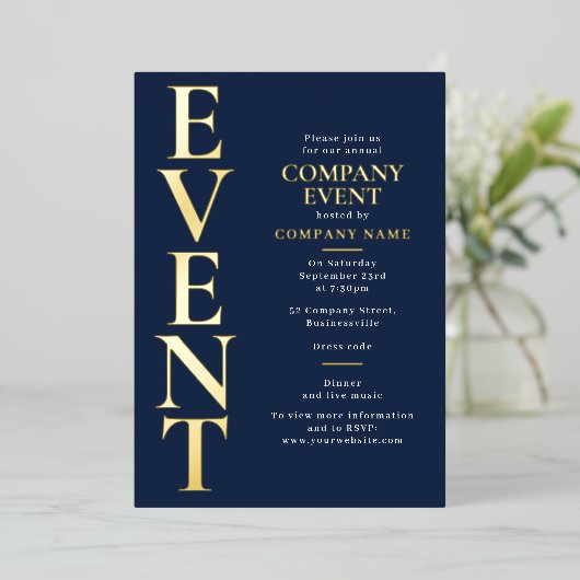 Zakelijk gala sjabloon fondsenwervings evenement b (Staand Voorkant)