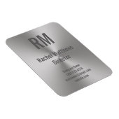 Zakelijk Geborsteld Metaal Kijk Monogram Naam Tite Magneet (Rechterzijde)