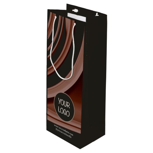 Zakelijk Gebrand Minimum Aantal Bedrijfslogo Wijn Cadeautas (Voorkant Gekanteld)