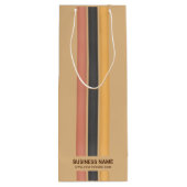 Zakelijk Gebrand Minimumloze Minimalistische Wijn Cadeautas (Achterkant)