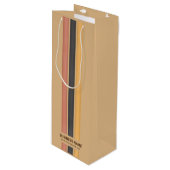 Zakelijk Gebrand Minimumloze Minimalistische Wijn Cadeautas (Voorkant Gekanteld)