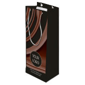 Zakelijk Gebrandmerkt GEEN Minimum Aangepast Bedri Wijn Cadeautas (Achterkant Gekanteld)