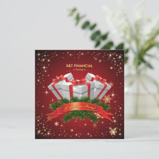 Zakelijk geheim kerstfeest kaart (Staand voorkant)