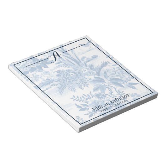 Zakelijk gepersonaliseerd Initiaal Monogram Tool Notitieblok (Schuin)