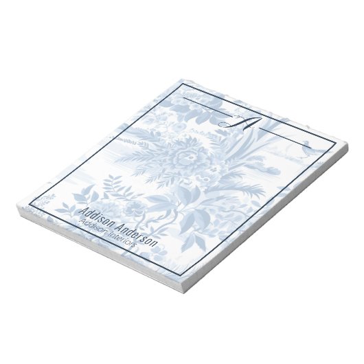 Zakelijk gepersonaliseerd Initiaal Monogram Tool Notitieblok (Linkerzijde)