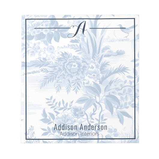 Zakelijk gepersonaliseerd Initiaal Monogram Tool Notitieblok (Voorkant)