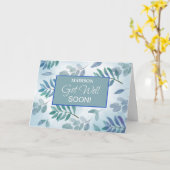 Zakelijk Get Well Branches Blauw Groen Kaart (Gele Bloem)