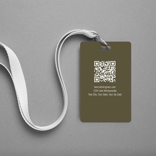 Zakelijk Gevist resort QR Code Foto Badge