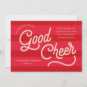 Zakelijk Goed Cheer Flat Holiday Kaart (Voorkant)