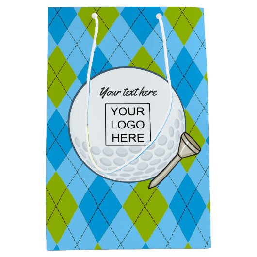 Zakelijk Golf Evenement Medium Cadeauzakje (Voorkant)