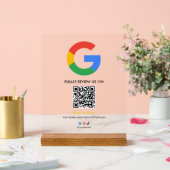 Zakelijk Google Review Tafelbord l QR Code Acryl Bord (Huwelijk)
