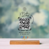 Zakelijk Google Social Review QR Code Acryl Bord (Neutraal)